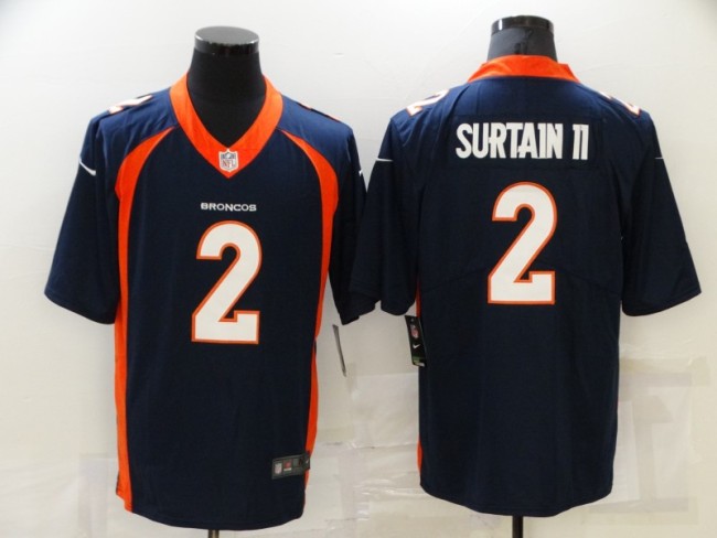 Denver Broncos 2 Patrick Surtain II Football Jersey Limited Navy Blue