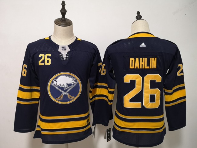 Youth Adidas Classic Buffalo Sabres 26 Rasmus Dahlin Ice Hockey Jersey Navy Blue