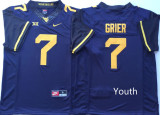 Youth West Virginia Mountaineers 7 Will Grier Limited Football Jersey Navy Blue