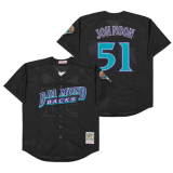 Arizona Diamondbacks 51 Randy Johnson Baseball Jersey Black Retro hole fabric