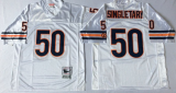 Chicago Bears 50 Mike Singletary Football Jersey White Retro