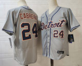 Nike Detroit Tigers 24 Miguel Cabrera Baseball Jersey Gray