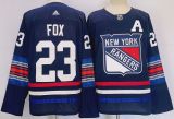 Adidas New York Rangers 23 Adam Fox Ice Hockey Jersey Nany Blue
