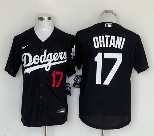 Nike Los Angeles Dodgers 17 Shohei Ohtani Baseball Jersey Black