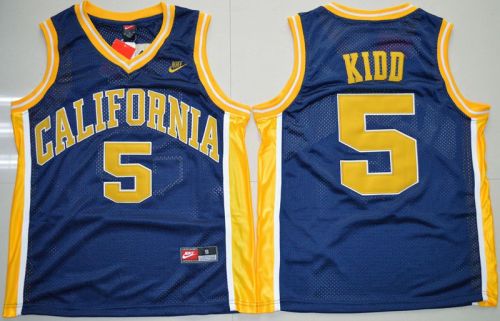 California Golden Bears 5 Jason Kidd  College Basketball Jersey Navy Blue