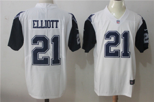 Dallas Cowboys 21 Ezekiel Elliott Football Jersey Legend White