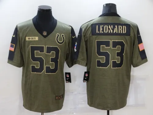 Indianapolis Colts 53 Darius Leonard Football Jersey New salute
