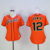 Women San Francisco Giants 12 Joe Panik Baseball Jersey Orange