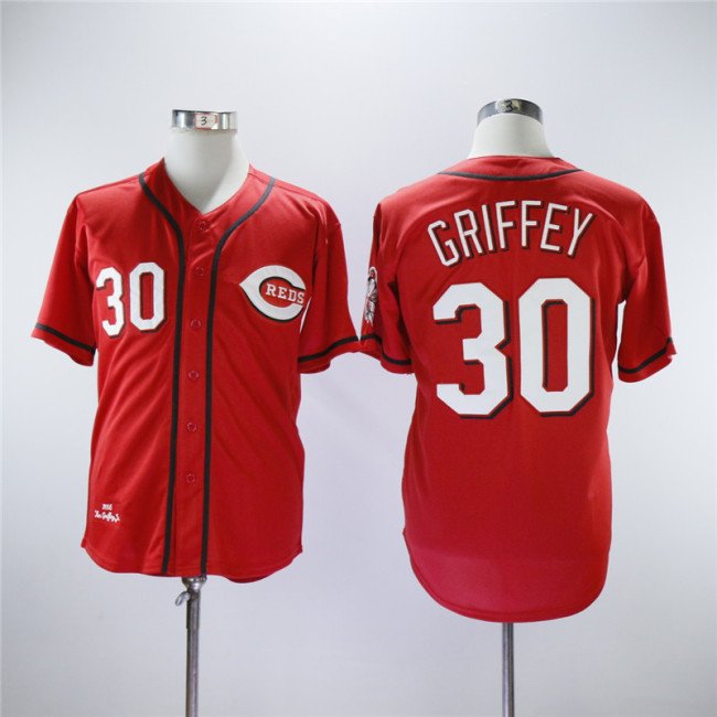 Cincinnati Reds 30 ken Griffey Baseball Jersey Red Retro