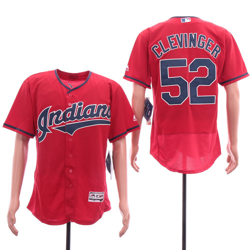 Cleveland indians 52 Mike Clevinger Flexbase Baseball Jersey Red