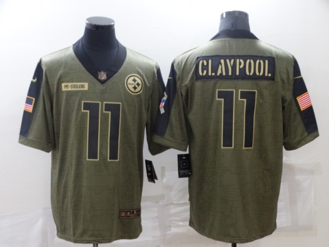 Pittsburgh Steelers 11 Chase Claypool Football Jersey New salute