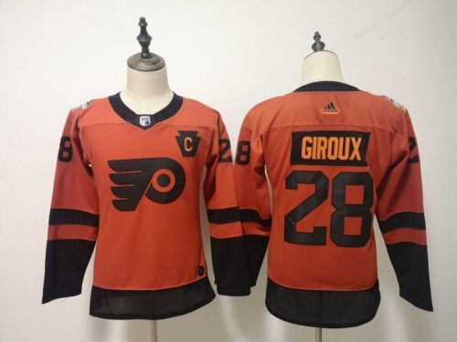 Women Adidas Classic Philadelphia Flyers Venue version 28 Claude Giroux Ice Hockey Jersey Orange