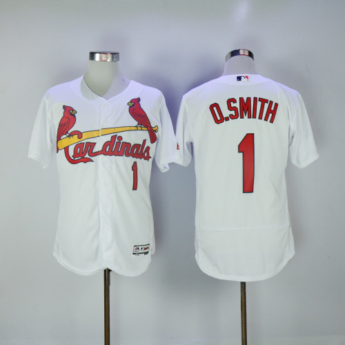St.Louis Cardinals 1 Ozzie Smith Flexbase Baseball Jersey White