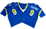 St. Louis Rams 9 Matthew Stafford Football Jersey Blue Three Dynasties