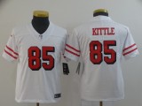 Youth San Francisco 49ers 85 George Kittle Football Jersey Legend White