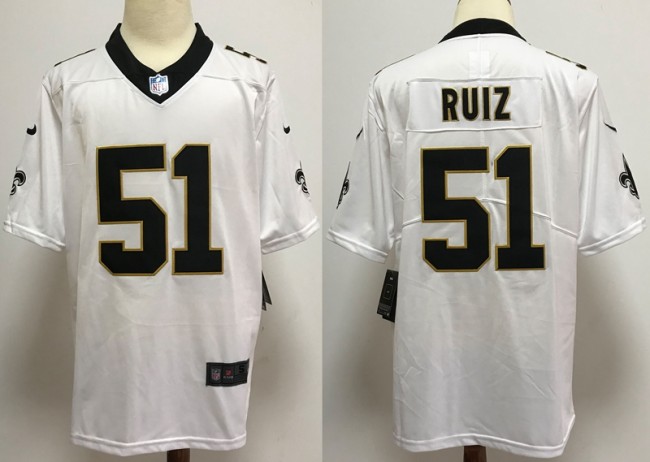 New Orleans Saints 51 Cesar Ruiz Football Jersey Legend White