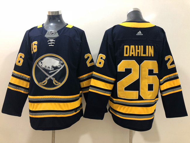 Adidas Classic Buffalo Sabres 26 Rasmus Dahlin Ice Hockey Jersey Navy Blue