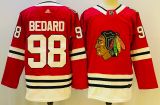 Adidas Chicago Blackhawks 98 Connor Bedard Ice Hockey Jersey Red