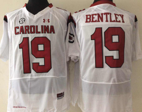 South Carolina Gamecock 19 Jake Bentley College Football Jersey White