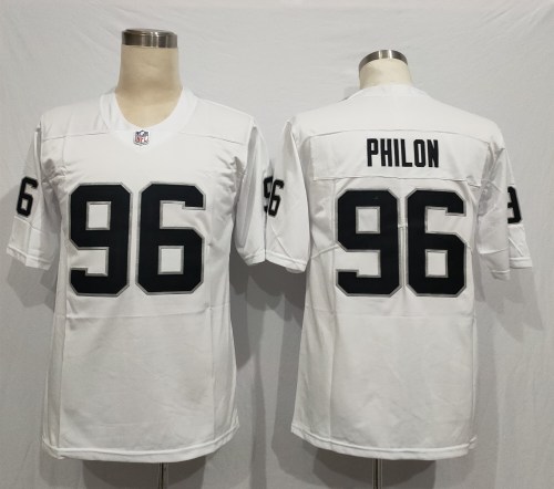 Oakland Raiders 96 Darius Philon Football Jersey Legend White