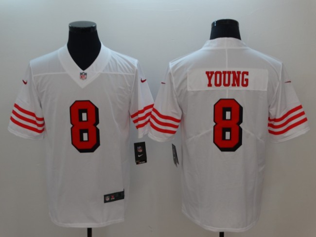 2018 New San Francisco 49ers 8 Steve Young Football Jersey Legend generation