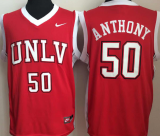 University of Nevada Las Vegas 50 Greg Anthony College Basketball Jersey Red