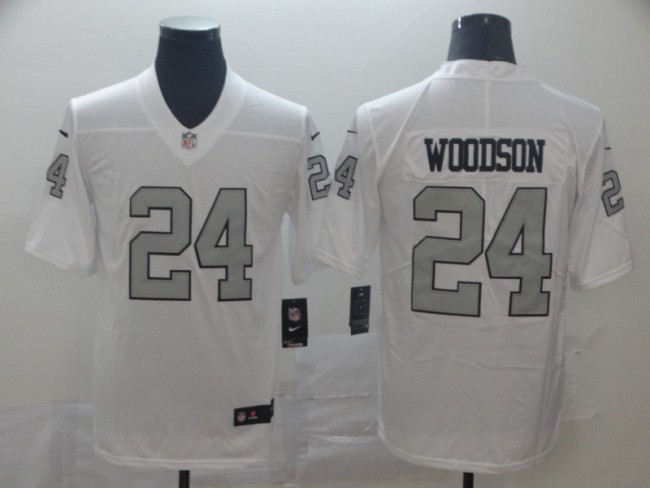 Oakland Raiders 24 Charles Woodson Football Jersey Legendary White