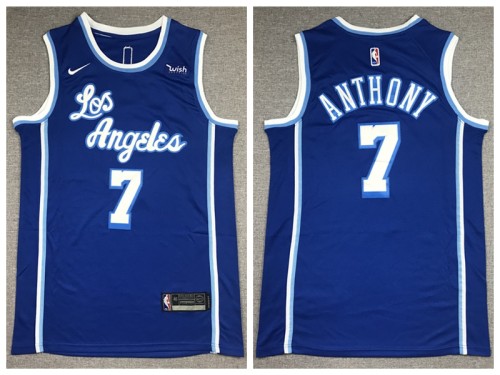 Nike Los Angeles Lakers 7 Carmelo Anthony Basketball Jersey Blue