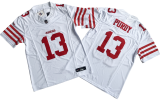 San Francisco 49ers 13 Brock Purdy Football Jersey White Three Dynasties