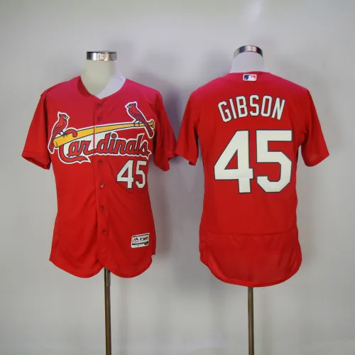 St.Louis Cardinals 45 Bob Gibson Flexbase Baseball Jersey Red