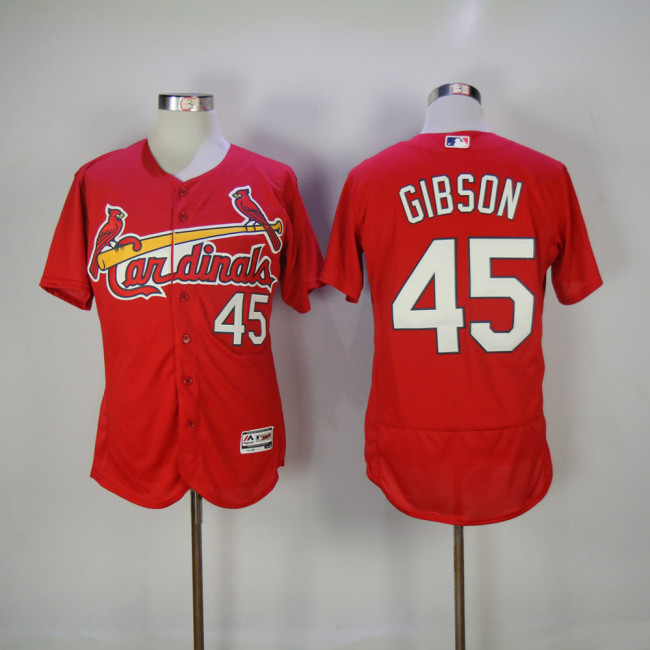 St.Louis Cardinals 45 Bob Gibson Flexbase Baseball Jersey Red