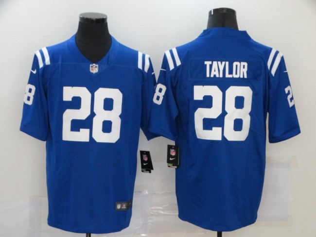 Indianapolis Colts 28 Jonathan Taylor Football Jersey Legend Blue