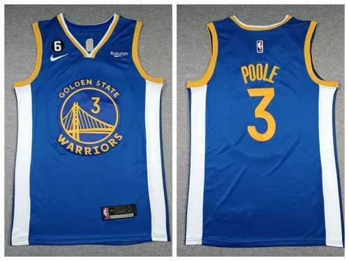 Nike Golden State Warrior 3 Jordan Poole Basketball Jersey Blue