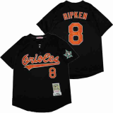 Baltimore Orioles 8 Cal Ripken Baseball Jersey Black Retro