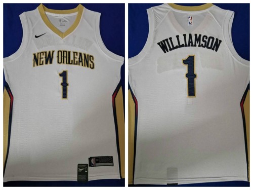 New Orleans Pelicans 1 Winning Williamson Basketball Jersey White City version