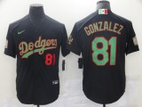 Nike Los Angeles Dodgers 81 Victor Gonzalez Jersey Black