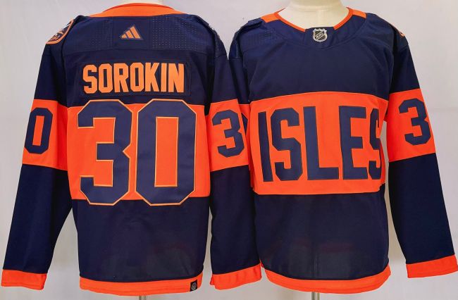 Adidas New York Islanders 30 Ilya Sorokin Ice Hockey Jersey