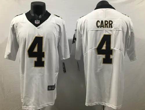 New Orleans Saints 4 Derek Carr Football Jersey Legend White