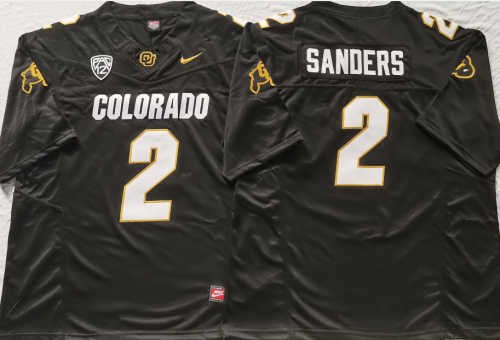 Colorado Buffaloes 2 Shedeur Sanders College Football Jersey Black