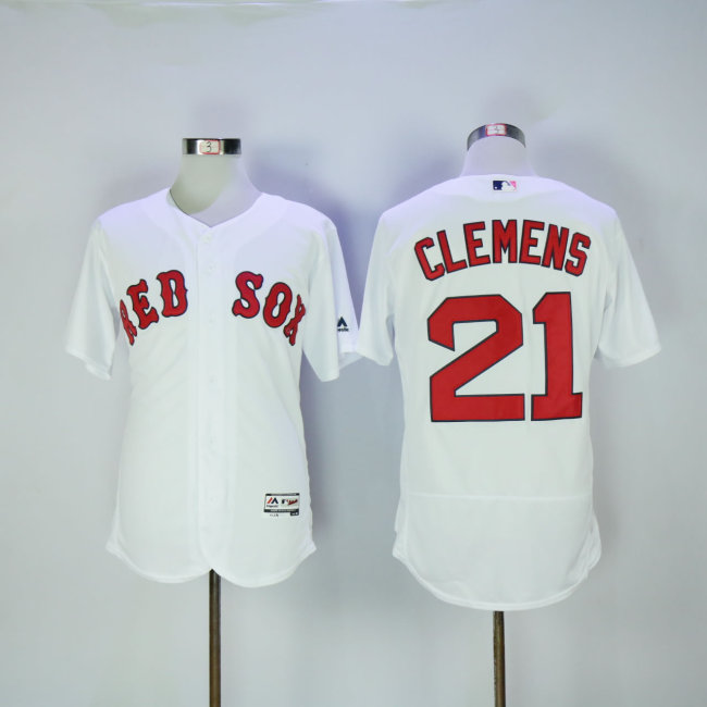 Boston Red Sox 21 Roger Clemens Flexbase Baseball Jersey White