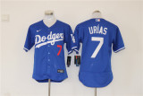 Nike Los Angeles Dodgers 7 Julio Urias Flexbase Baseball Jersey Blue