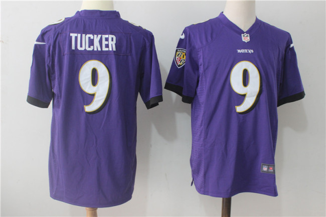 Baltimore Ravens 9 Justin Tucker Football Jersey Purple Fan Edition