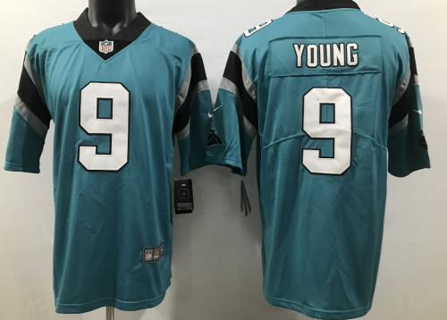Carolina Panthers 9 Bryce Young Football Jersey Legend Blue