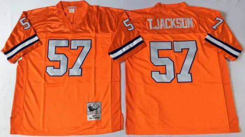 Denver Broncos 57 Tom Jackson Football Jersey Orange Retro