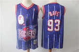 Comfortable Monkey Houston Rockets 93 BAPE Navy Blue Jersey