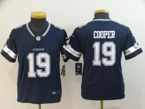 Youth Dallas Cowboys 19 Amari Cooper Football Jersey Legend Navy Blue