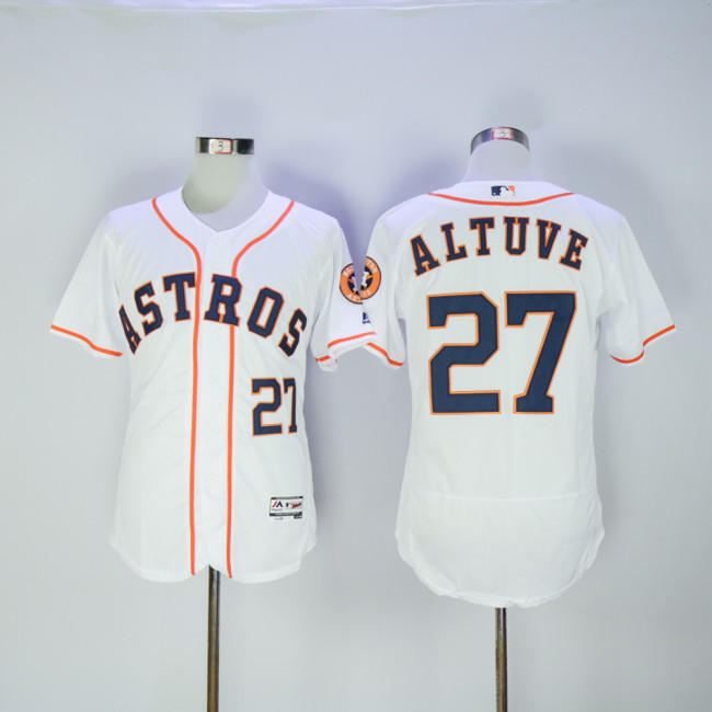 Houston Astros 27 Jose Altuve FlexBase Baseball Jersey White