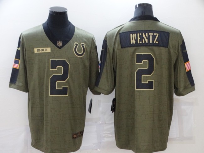 Indianapolis Colts 2 Carson Wentz Football Jersey New salute