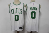 Nike Boston Celtics 0 Jayson Tatum Basketball Jersey White 75th Anniversary Edition