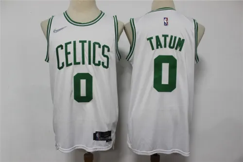 Nike Boston Celtics 0 Jayson Tatum Basketball Jersey White 75th Anniversary Edition